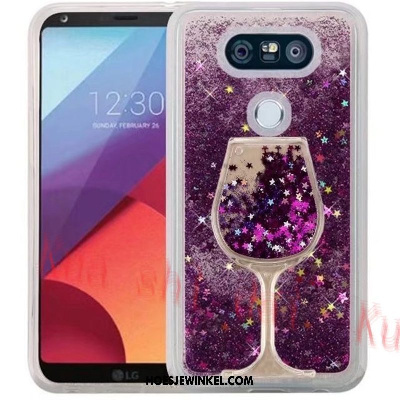 Lg V30 Hoesje Rood Siliconen Roze, Lg V30 Hoesje Drijfzand Mobiele Telefoon Sandfarben