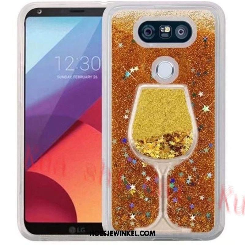 Lg V30 Hoesje Rood Siliconen Roze, Lg V30 Hoesje Drijfzand Mobiele Telefoon Sandfarben