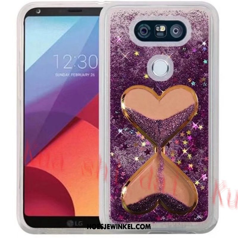 Lg V30 Hoesje Rood Siliconen Roze, Lg V30 Hoesje Drijfzand Mobiele Telefoon Sandfarben