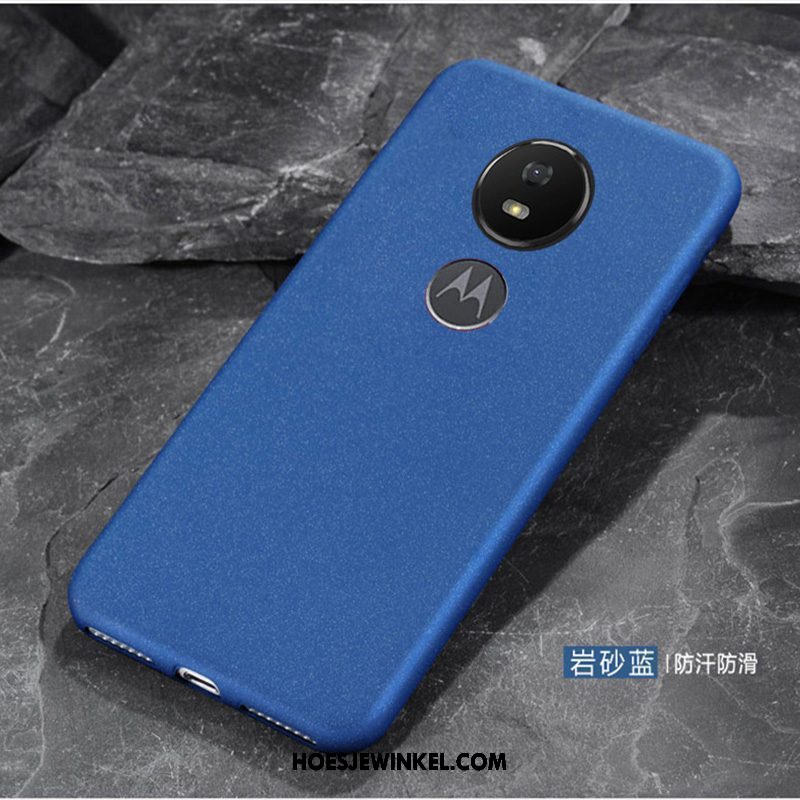 Moto E5 Hoesje Blauw Siliconen Hoes, Moto E5 Hoesje Bescherming Trend