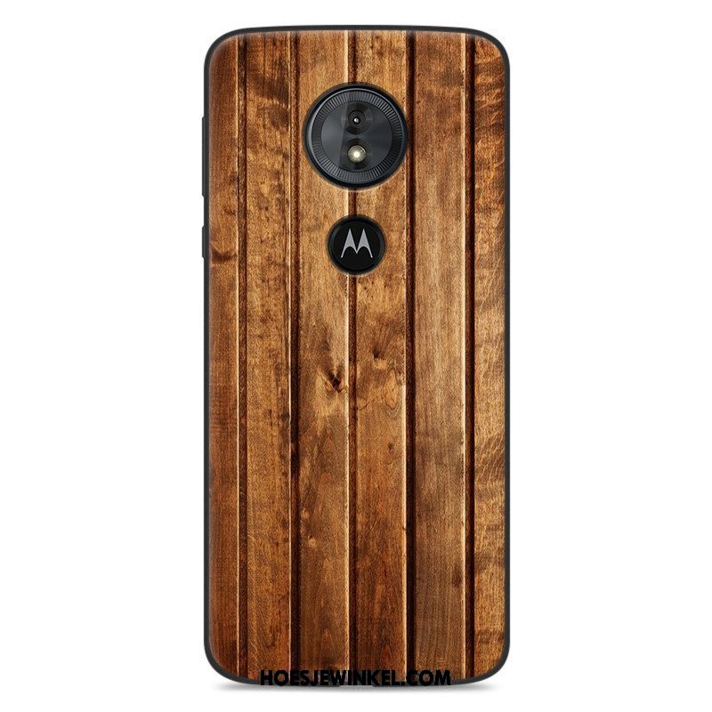 Moto E5 Hoesje Patroon Siliconen Zwart, Moto E5 Hoesje Blauw Bescherming