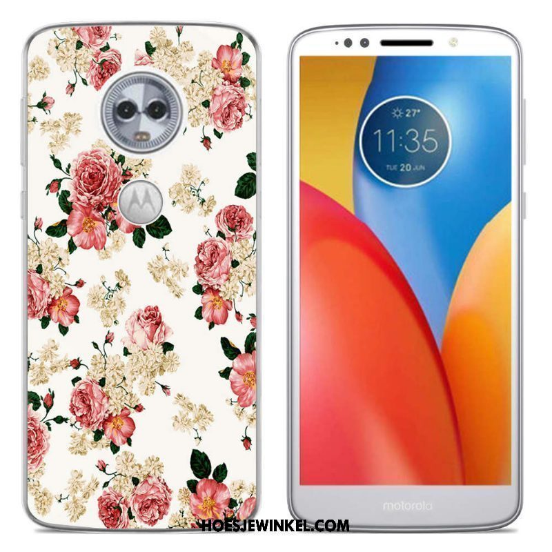 Moto E5 Hoesje Siliconen Spotprent Lovers, Moto E5 Hoesje Trend Hoes