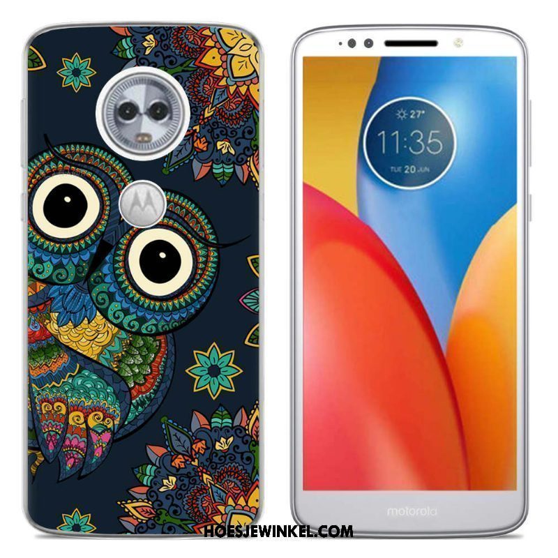 Moto E5 Hoesje Siliconen Spotprent Lovers, Moto E5 Hoesje Trend Hoes