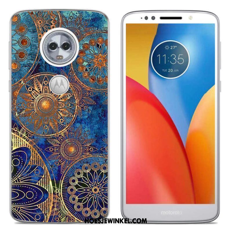 Moto E5 Hoesje Siliconen Spotprent Lovers, Moto E5 Hoesje Trend Hoes