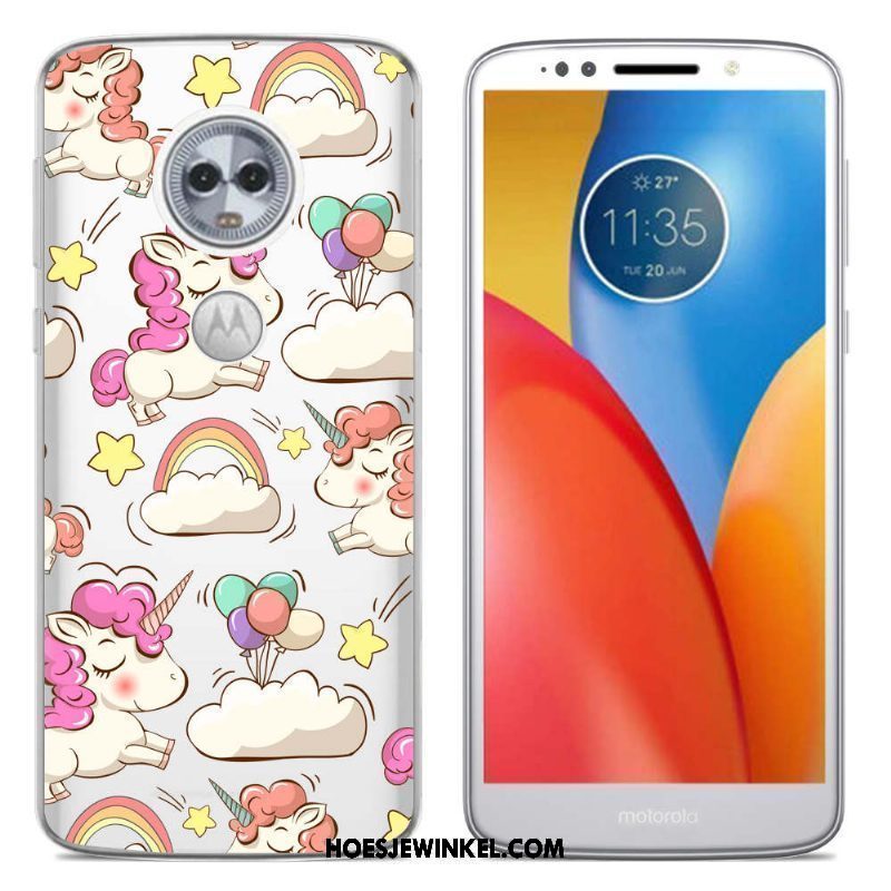 Moto E5 Hoesje Siliconen Spotprent Lovers, Moto E5 Hoesje Trend Hoes