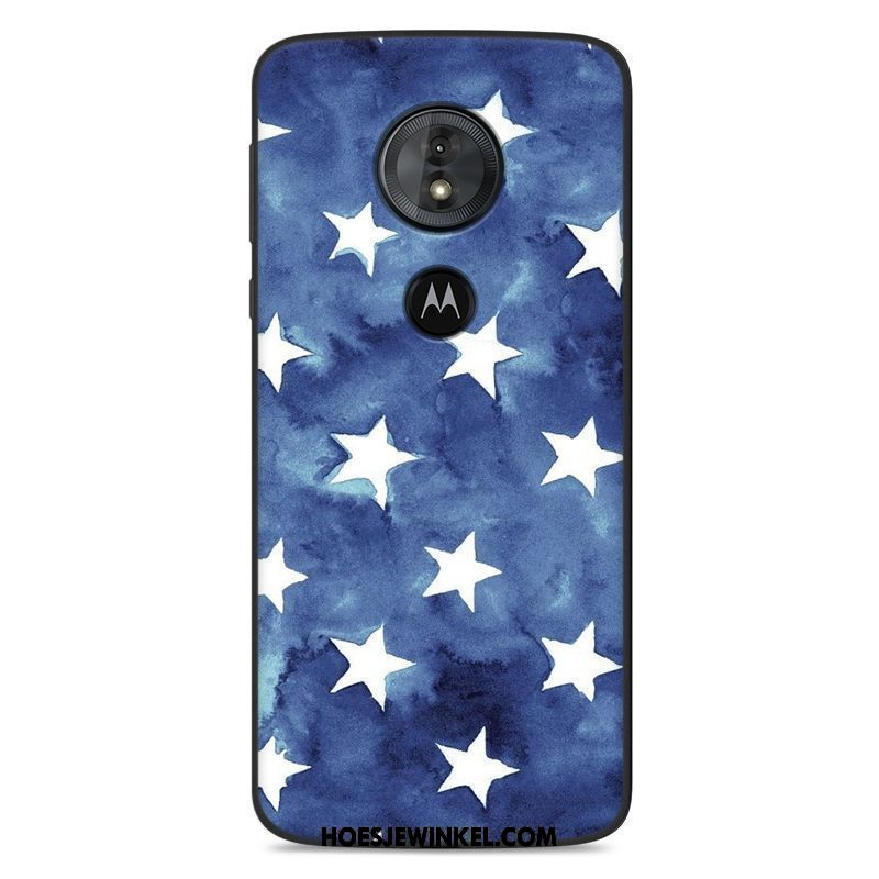 Moto E5 Hoesje Zacht Bescherming Blauw, Moto E5 Hoesje Hoes Scheppend