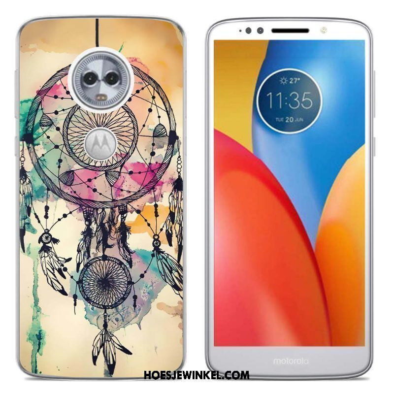 Moto E5 Hoesje Zacht Roze Eenvoudige, Moto E5 Hoesje Mobiele Telefoon Hoes