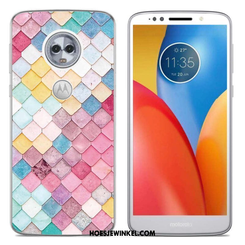 Moto E5 Hoesje Zacht Roze Eenvoudige, Moto E5 Hoesje Mobiele Telefoon Hoes