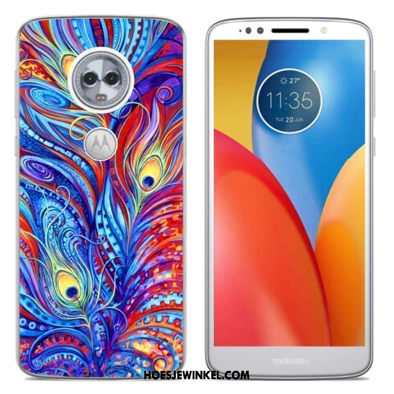 Moto E5 Hoesje Zacht Roze Eenvoudige, Moto E5 Hoesje Mobiele Telefoon Hoes