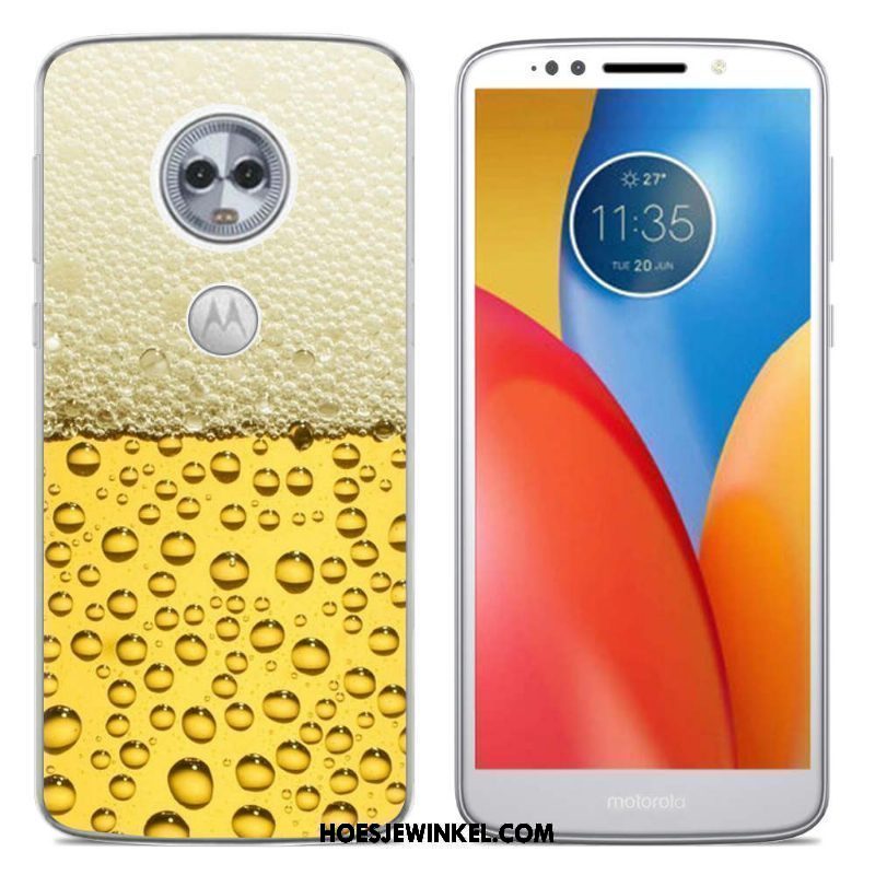 Moto E5 Hoesje Zacht Roze Eenvoudige, Moto E5 Hoesje Mobiele Telefoon Hoes