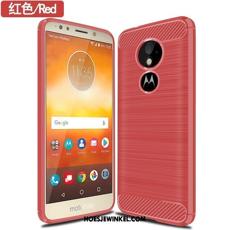 Moto E5 Hoesje Zijde Hoes Mobiele Telefoon, Moto E5 Hoesje Grijs Zacht