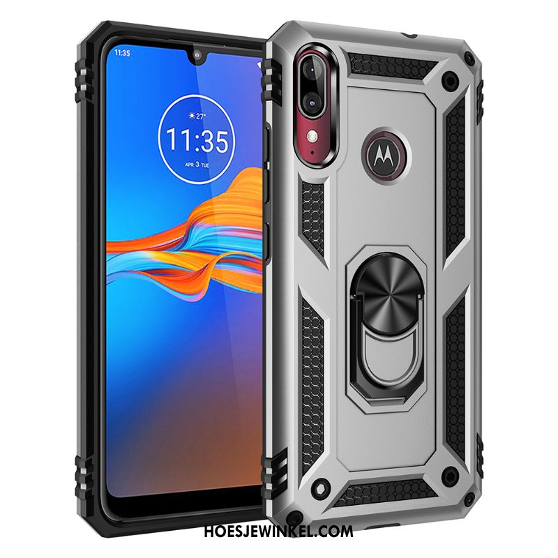 Moto E6 Plus Hoesje Auto Magnetisch Mobiele Telefoon, Moto E6 Plus Hoesje All Inclusive Rood