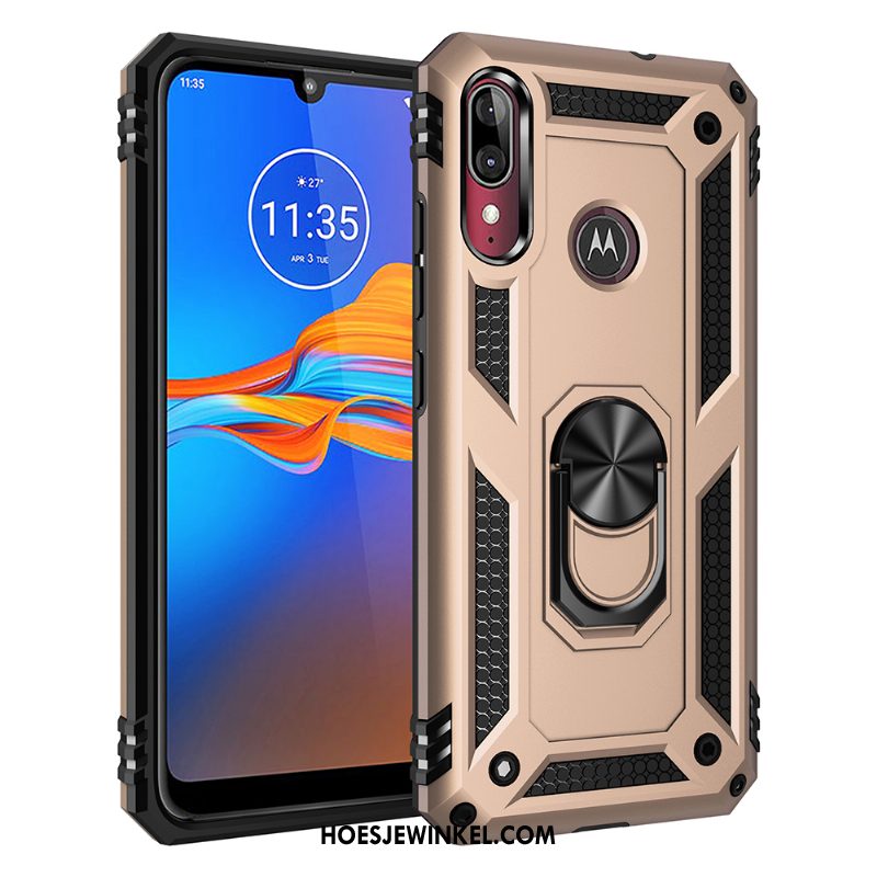 Moto E6 Plus Hoesje Auto Magnetisch Mobiele Telefoon, Moto E6 Plus Hoesje All Inclusive Rood