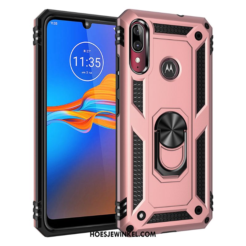 Moto E6 Plus Hoesje Auto Magnetisch Mobiele Telefoon, Moto E6 Plus Hoesje All Inclusive Rood