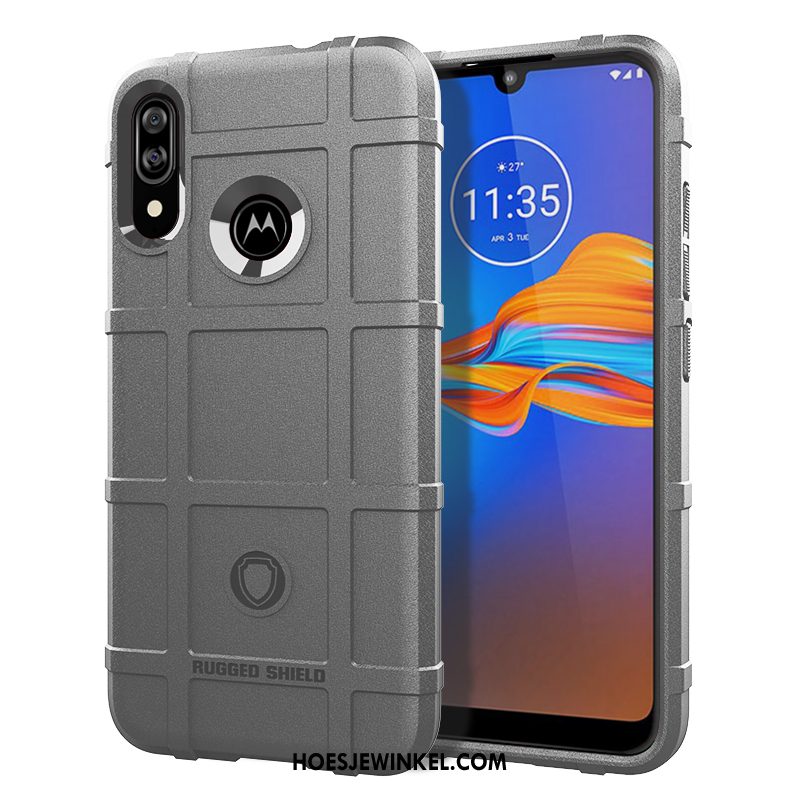 Moto E6 Plus Hoesje Bescherming Zwart Pu, Moto E6 Plus Hoesje Zacht Hoes