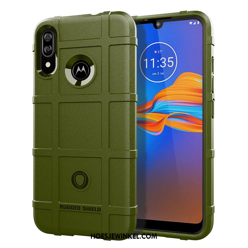 Moto E6 Plus Hoesje Bescherming Zwart Pu, Moto E6 Plus Hoesje Zacht Hoes