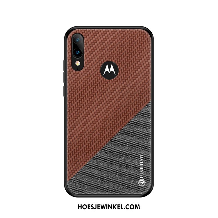 Moto E6 Plus Hoesje Doek Mobiele Telefoon Geel, Moto E6 Plus Hoesje All Inclusive Anti-fall