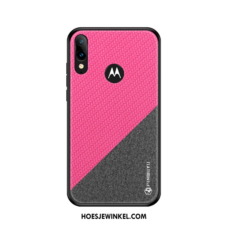 Moto E6 Plus Hoesje Doek Mobiele Telefoon Geel, Moto E6 Plus Hoesje All Inclusive Anti-fall