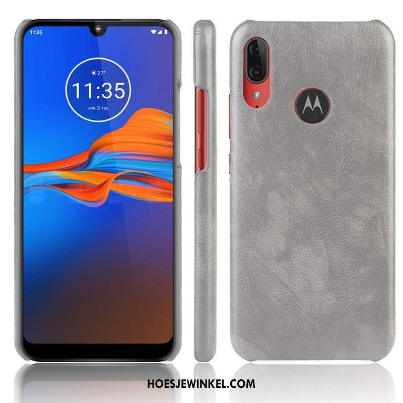 Moto E6 Plus Hoesje Rood Bescherming Mobiele Telefoon, Moto E6 Plus Hoesje Leer Kwaliteit