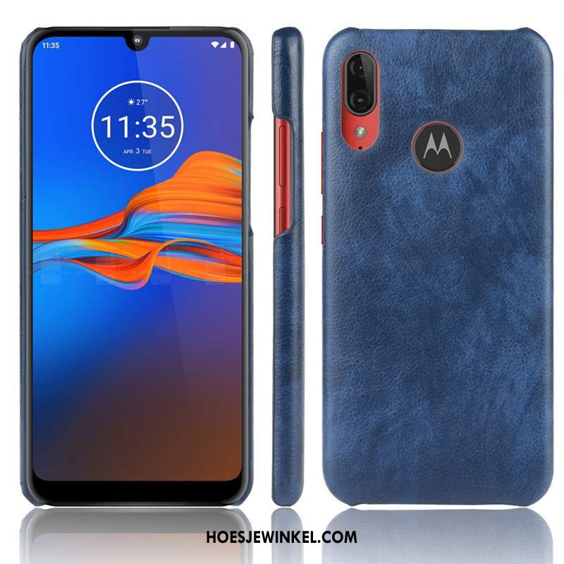 Moto E6 Plus Hoesje Rood Bescherming Mobiele Telefoon, Moto E6 Plus Hoesje Leer Kwaliteit