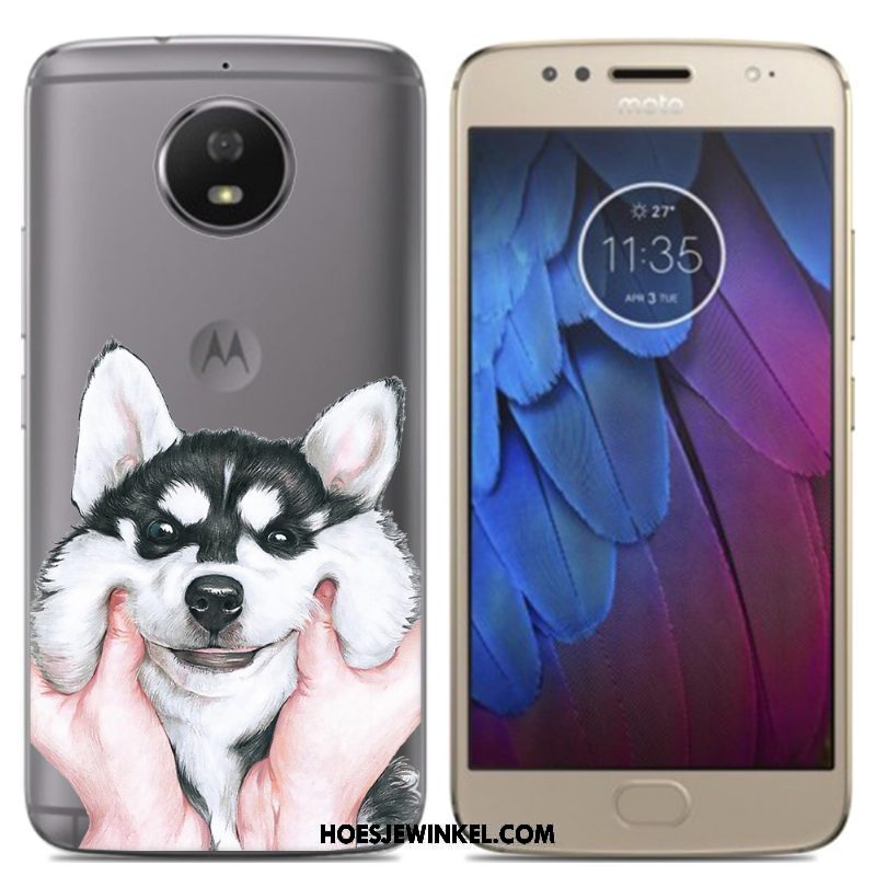 Moto G5s Hoesje Groen Scheppend Kleur, Moto G5s Hoesje Spotprent Mobiele Telefoon