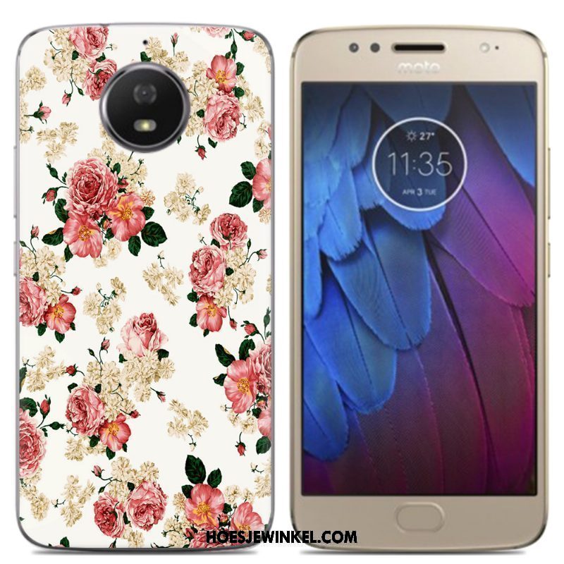 Moto G5s Hoesje Mobiele Telefoon Olieverfschilderij Speciale, Moto G5s Hoesje Geel Hoes