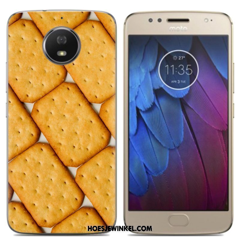 Moto G5s Hoesje Mobiele Telefoon Olieverfschilderij Speciale, Moto G5s Hoesje Geel Hoes