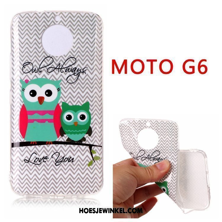 Moto G6 Hoesje Scheppend Anti-fall Hanger, Moto G6 Hoesje Zwart Hoes