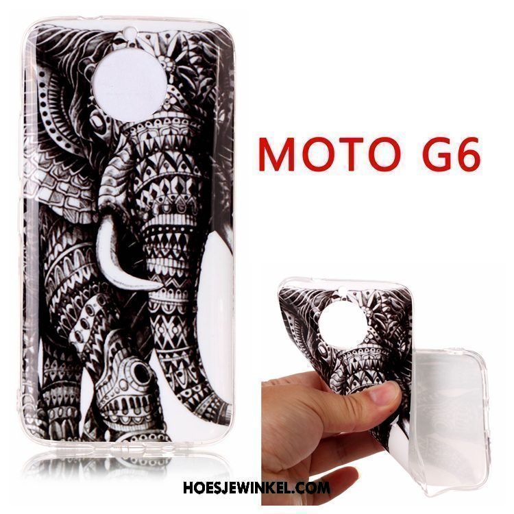 Moto G6 Hoesje Scheppend Anti-fall Hanger, Moto G6 Hoesje Zwart Hoes