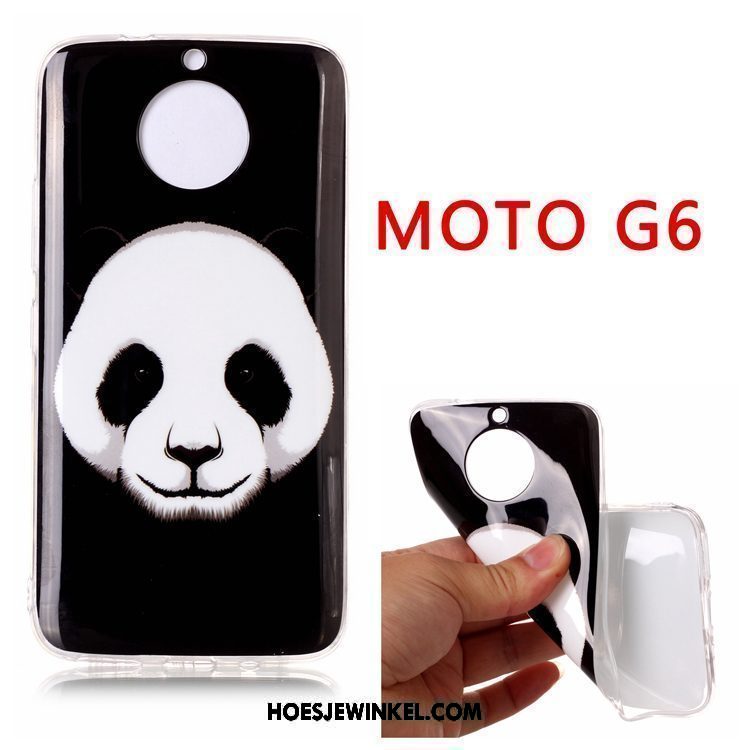 Moto G6 Hoesje Scheppend Anti-fall Hanger, Moto G6 Hoesje Zwart Hoes