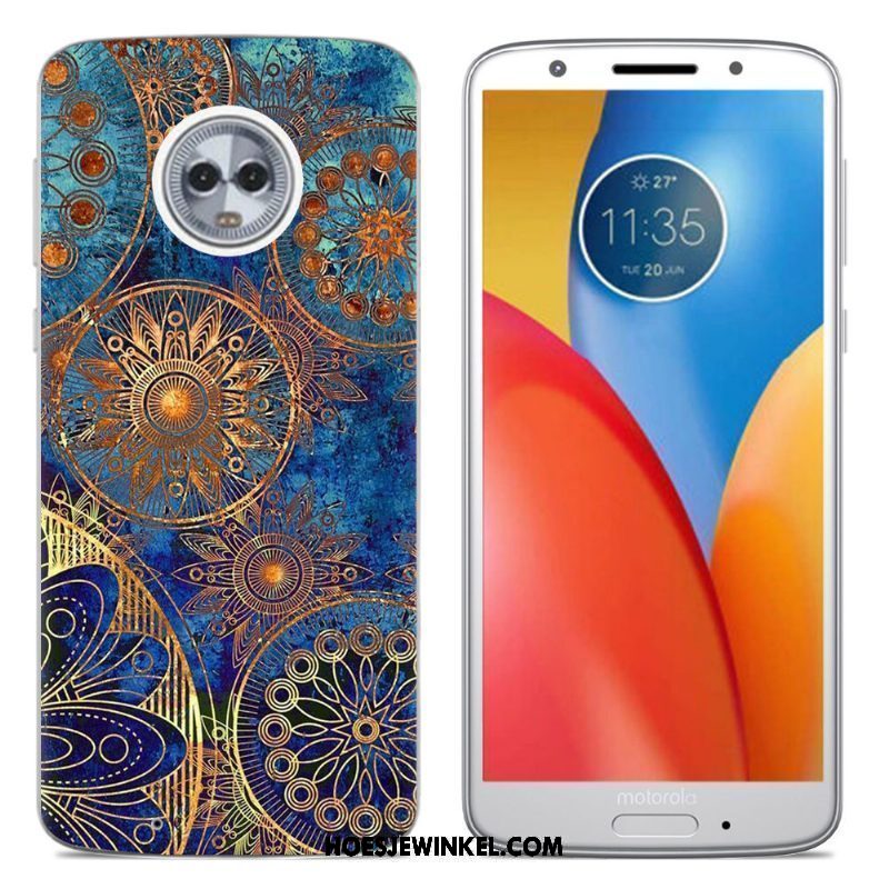 Moto G6 Hoesje Spotprent Hoes Grijs, Moto G6 Hoesje Mobiele Telefoon Siliconenhoesje