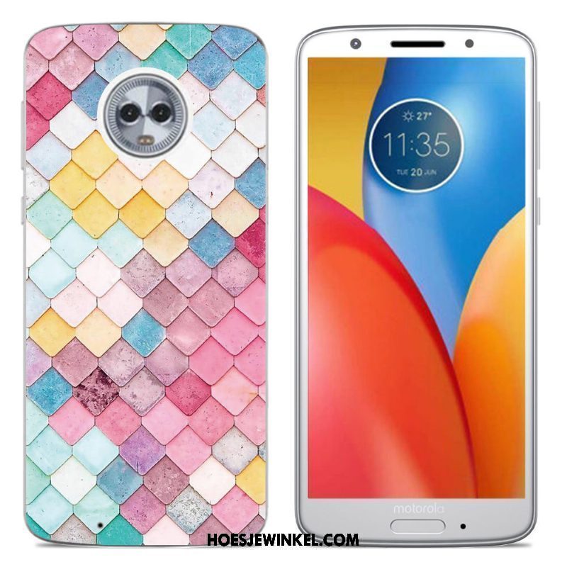 Moto G6 Hoesje Spotprent Hoes Grijs, Moto G6 Hoesje Mobiele Telefoon Siliconenhoesje