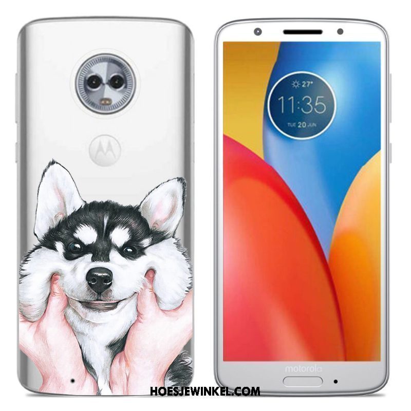 Moto G6 Hoesje Spotprent Hoes Grijs, Moto G6 Hoesje Mobiele Telefoon Siliconenhoesje