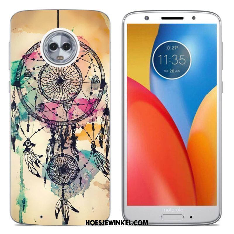 Moto G6 Hoesje Spotprent Hoes Grijs, Moto G6 Hoesje Mobiele Telefoon Siliconenhoesje