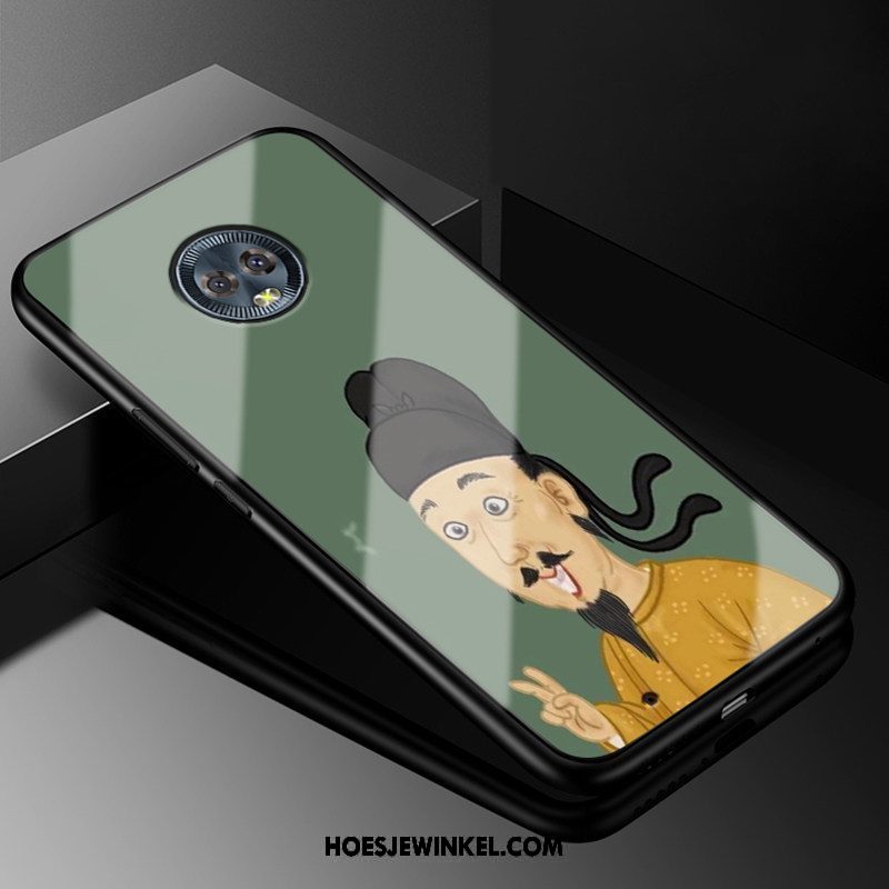 Moto G6 Hoesje Trendy Merk Mobiele Telefoon Vintage, Moto G6 Hoesje Zwart Hoes