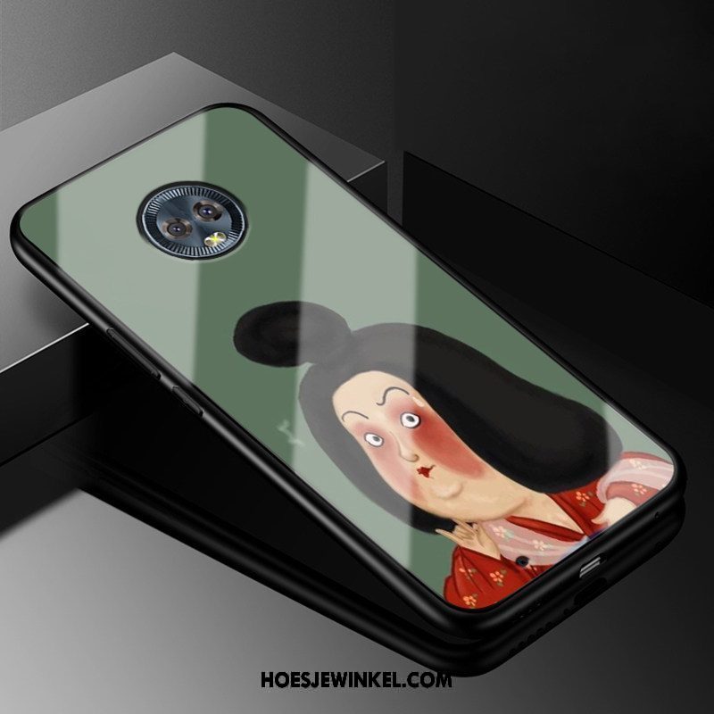 Moto G6 Hoesje Trendy Merk Mobiele Telefoon Vintage, Moto G6 Hoesje Zwart Hoes