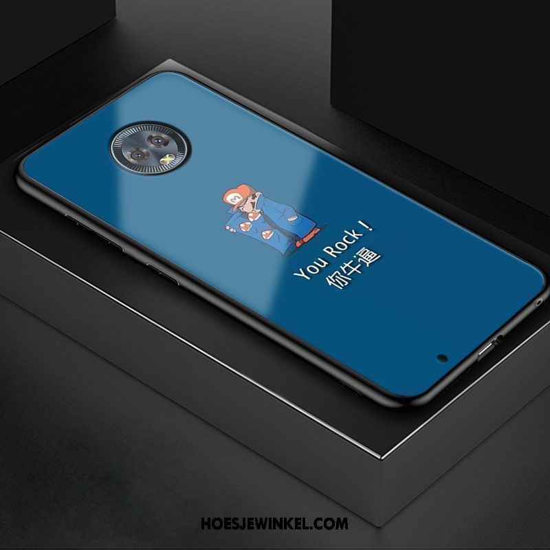 Moto G6 Hoesje Zacht Trend Kleur, Moto G6 Hoesje Glas Bescherming