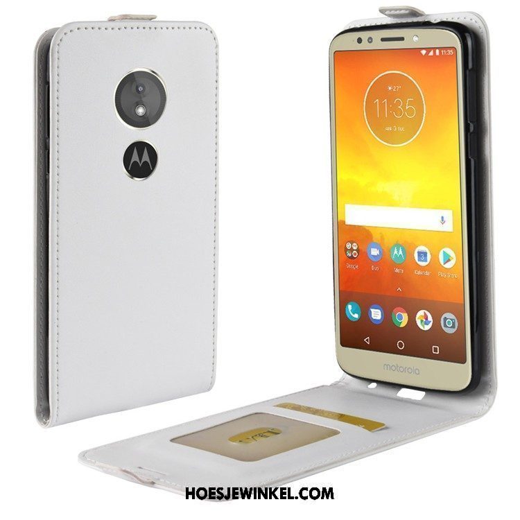 Moto G6 Play Hoesje Anti-fall Leren Etui Folio, Moto G6 Play Hoesje Mobiele Telefoon Hoes Braun