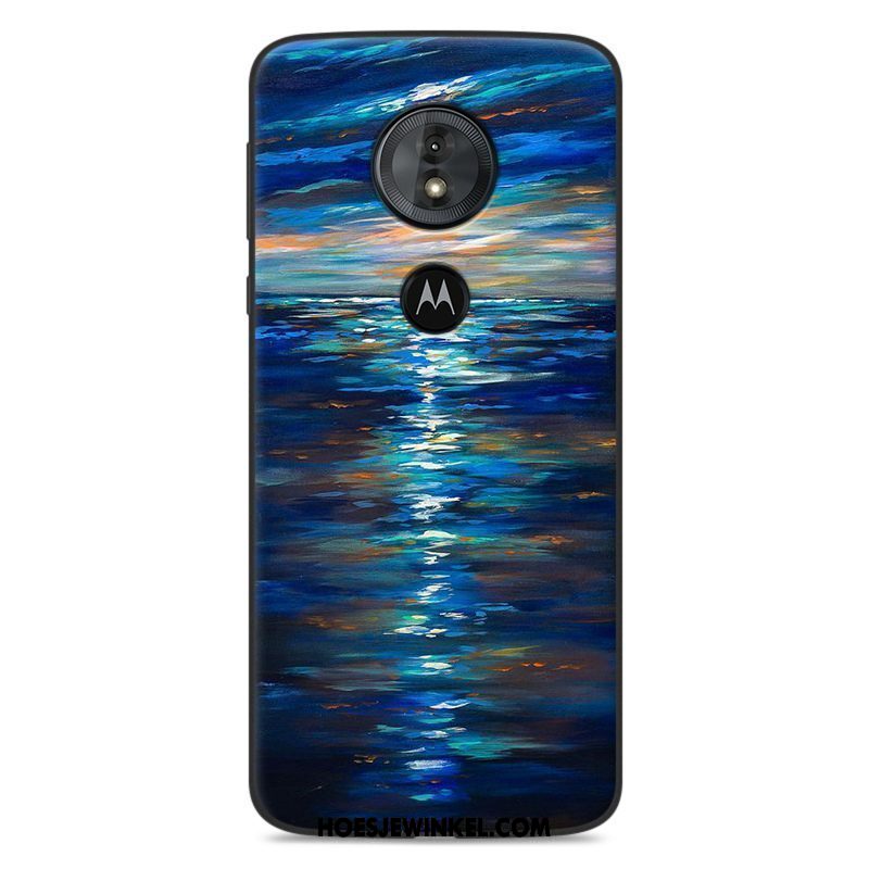 Moto G6 Play Hoesje Mooie Persoonlijk Hoes, Moto G6 Play Hoesje Blauw Mobiele Telefoon