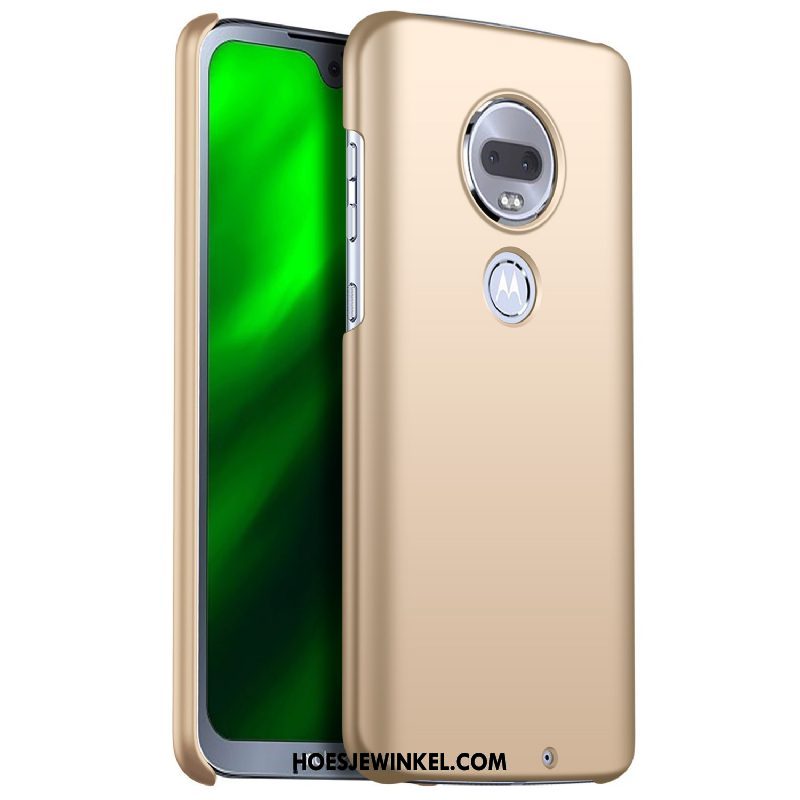 Moto G7 Hoesje Mobiele Telefoon Blauw Hard, Moto G7 Hoesje Hoes Effen Kleur Beige