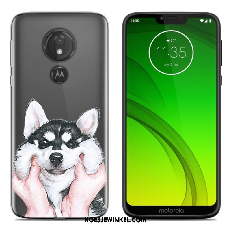 Moto G7 Hoesje Nieuw Hoes Zwart, Moto G7 Hoesje Zacht Geschilderd