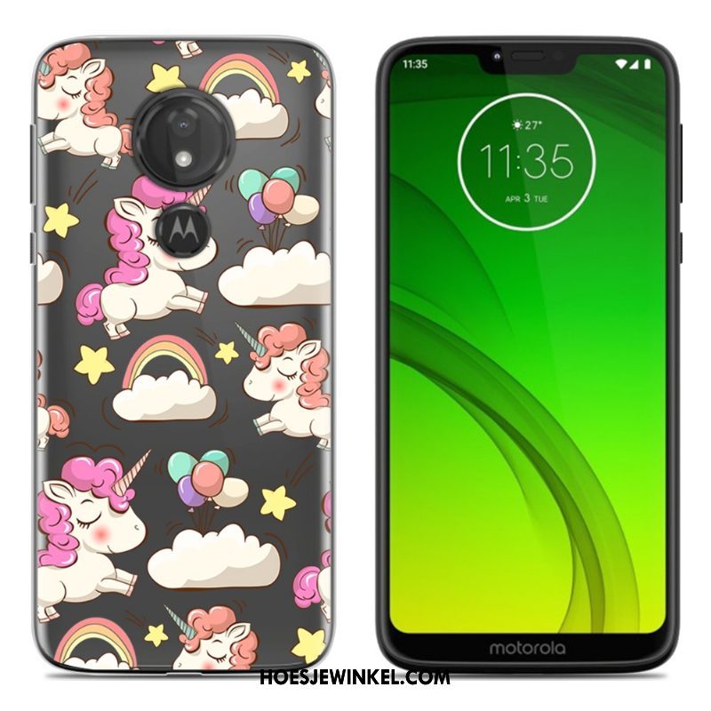 Moto G7 Hoesje Nieuw Hoes Zwart, Moto G7 Hoesje Zacht Geschilderd