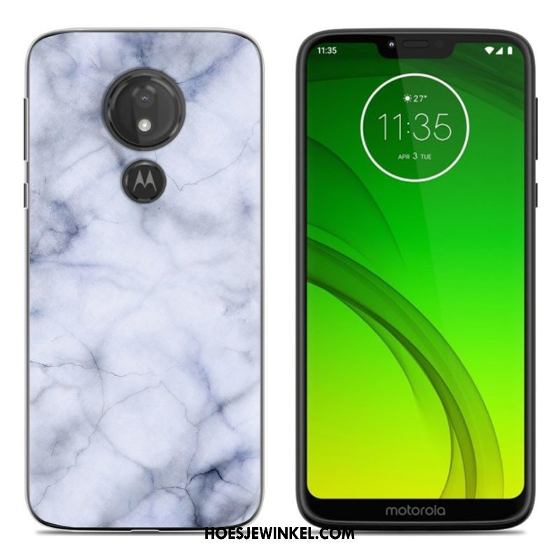 Moto G7 Play Hoesje Zacht Anti-fall Groen, Moto G7 Play Hoesje Bescherming Spotprent