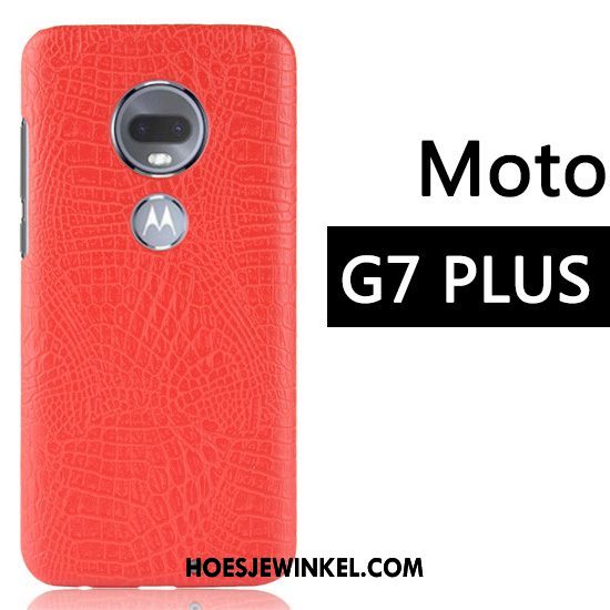 Moto G7 Plus Hoesje Bescherming Anti-fall Bedrijf, Moto G7 Plus Hoesje Mobiele Telefoon Rood