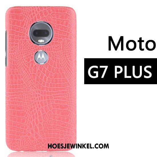 Moto G7 Plus Hoesje Bescherming Anti-fall Bedrijf, Moto G7 Plus Hoesje Mobiele Telefoon Rood