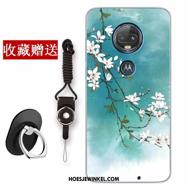 Moto G7 Plus Hoesje Chinese Stijl Mobiele Telefoon Zacht, Moto G7 Plus Hoesje Anti-fall Siliconen