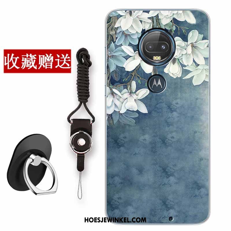 Moto G7 Plus Hoesje Chinese Stijl Mobiele Telefoon Zacht, Moto G7 Plus Hoesje Anti-fall Siliconen