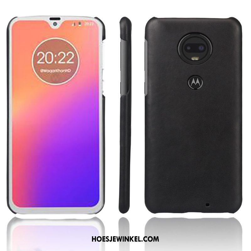 Moto G7 Plus Hoesje Hoes Kwaliteit Mobiele Telefoon, Moto G7 Plus Hoesje Leer Rood