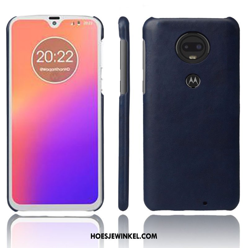 Moto G7 Plus Hoesje Hoes Kwaliteit Mobiele Telefoon, Moto G7 Plus Hoesje Leer Rood