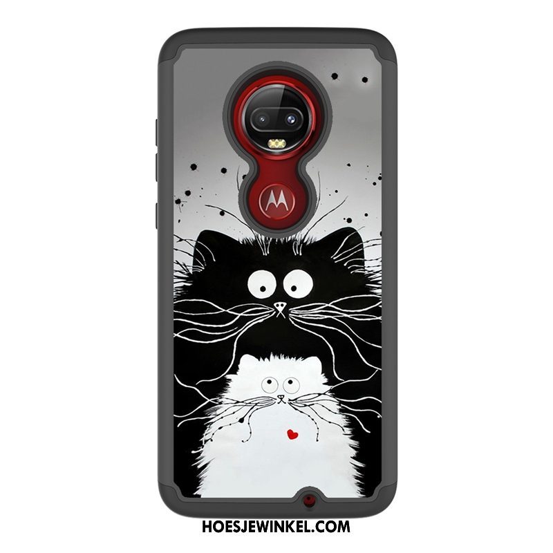 Moto G7 Plus Hoesje Nieuw Anti-fall Bescherming, Moto G7 Plus Hoesje Spotprent Blauw